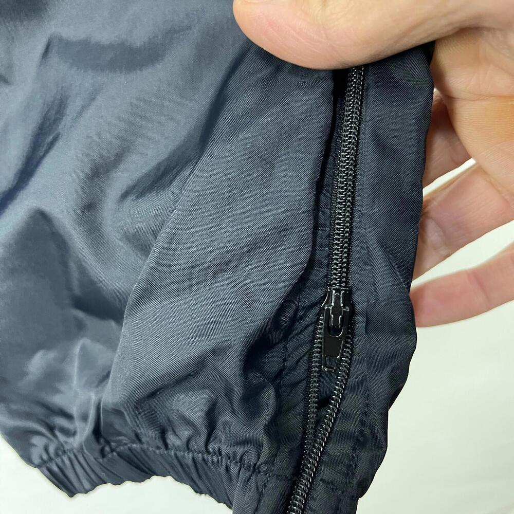 Vintage 90s Nike Windbreaker Pants Black Swoosh XL Blue - Picture 5 of 13